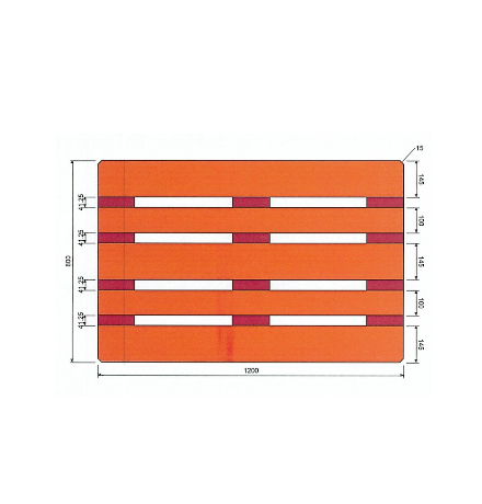 Palette EUROPE EPAL (800x1200mm), neuve et traitée NIMP15