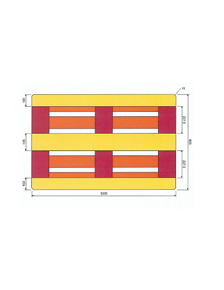 Palette EUROPE EPAL (800x1200mm), neuve et traitée NIMP15