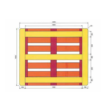 Palette VMF (1000x1200mm) neuve et traitée NIMP15
