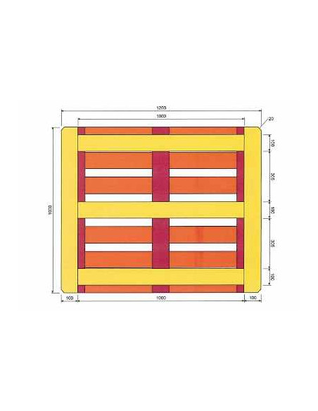 Palette VMF (1000x1200mm) neuve et traitée NIMP15