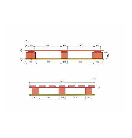 Palette VMF (1000x1200mm) neuve et traitée NIMP15