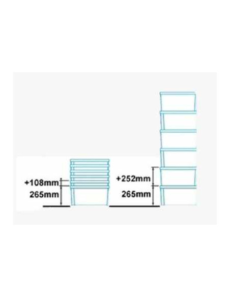 Bac à couvercle solidaire 400x300x265 mm