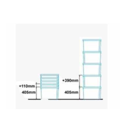 Bac avec couvercle solidaire 600x400x400 mm