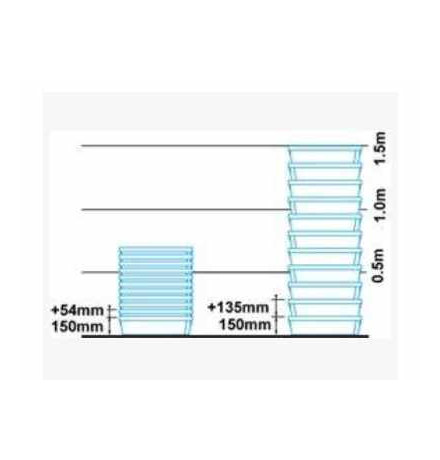 Bac gerbable emboitable 600x400x150 mm