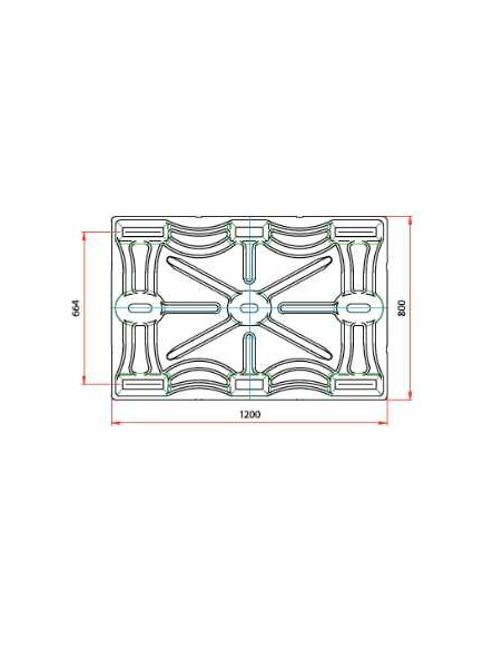 Palettes en bois moulé 800x1200mm, emboitables