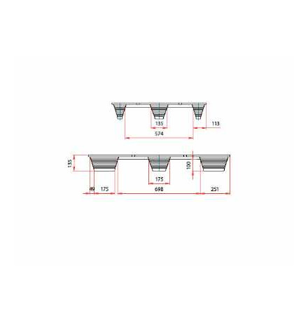 Palettes en bois moulé 800x1200mm, emboitables