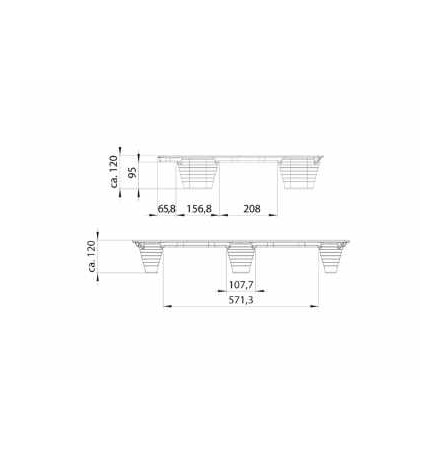 Palette en bois moulé 600x800mm, emboitables