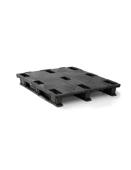 Palette Plastique légère 3 semelles clipsables - 1200 x 1000 mm