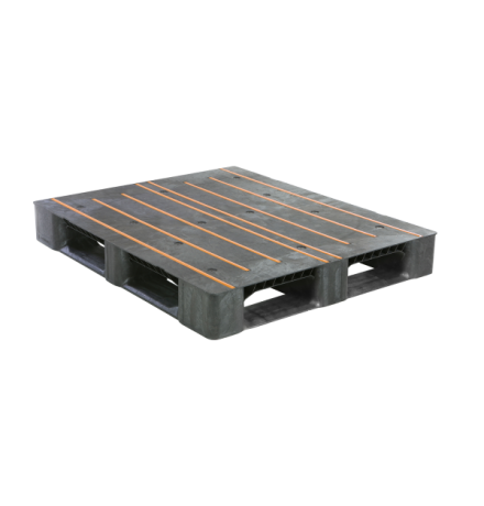 Palette Plastique antidérapante 5 semelles - 1200 x 1000 mm