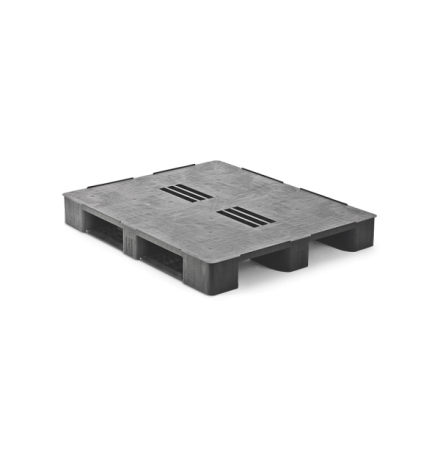 Palette Plastique lourde 3 semelles - 1200 x 1000 mm