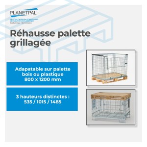 ZOOM SUR NOS REHAUSSSE PALETTES GRILLAGÉES