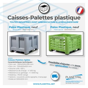 Zoom sur nos palox plastique neuf