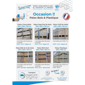 NOS PALOX OCCASION BOIS ET PLASTIQUE SONT LÀ ! 