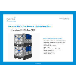 NOUVELLE GAMME CONTENEURS PLIABLES FLC